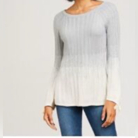 White House Black Market Sweaters - White House Black Market Gray and Cream Sweater